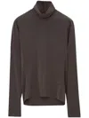 Lemaire Long Sleeve Foulard Top In Kobicha Brown