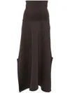Lemaire High-rise A-line Skirt In Brown