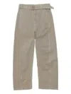 Lemaire High-rise Curved Jeans In Neutrals