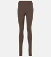 Lemaire High-rise Leggings In Brown