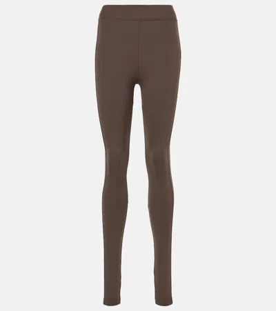 Lemaire High-rise Leggings In Brown