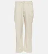 Lemaire High-rise Straight Jeans In White