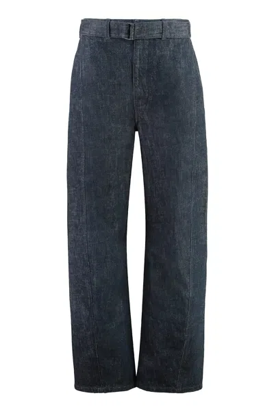 Lemaire Indigo Twisted Jeans In Denim