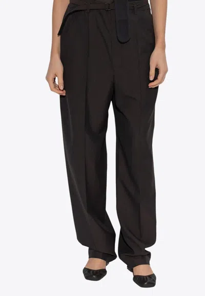 Lemaire High-rise Tailored Pants In Brown