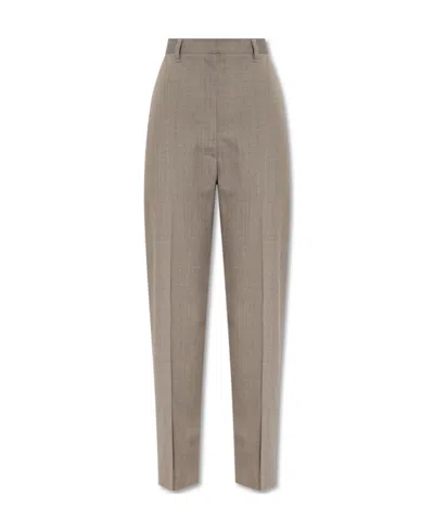 Lemaire High-rise Tailored Trousers In Gray