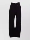 Lemaire High-rise Waist Straight Leg Trousers In Black