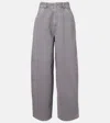 Lemaire High-rise Wide-leg Jeans In Gray