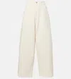 Lemaire High-rise Wide-leg Jeans In White