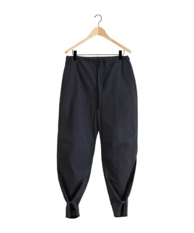 Lemaire High-waist Cotton Trousers In Black