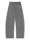 Lemaire High Waisted Curved Pants Clothing In Gray