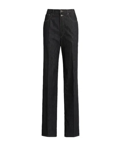 Lemaire High Waist Denim Straight Jeans -  - Women  - Grey - 40 Fr In Black