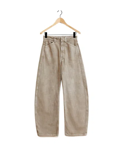 Lemaire High-waist Wide-leg Jeans In Nude