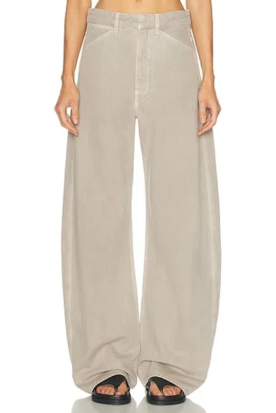 Lemaire High Waisted Curved Leg In Brown