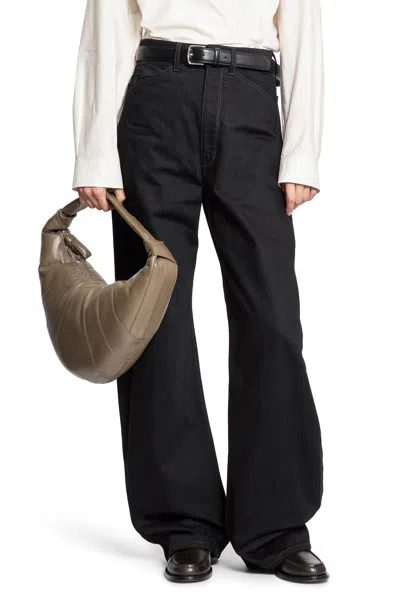 Lemaire High-waisted Curved Pants In Black