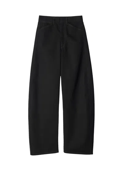 Lemaire High Waisted Curved Pants In Black