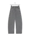 Lemaire High Waisted Curved Pants Clothing In Gray