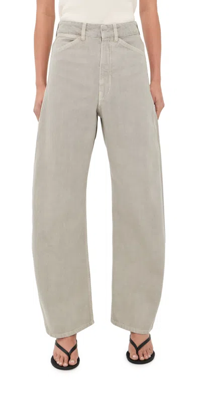 Lemaire High Waisted Curved Pants Moonstone In Blue