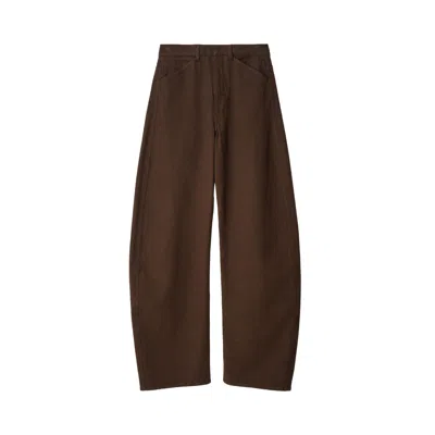 Pre-owned Lemaire High Waisted Curved Pants 'ristretto' | Brown | Women's Size 38