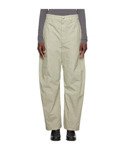 Lemaire High-waisted Four-pocket Casual Pants In Gray
