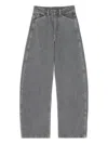 Lemaire High Waisted Curved Pants Clothing In Gray