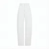 Lemaire High-waisted Straight-leg Pants With Five-pocket Styling In White
