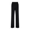 Lemaire High-waisted Straight-leg Trousers With Double-button Closure In Black