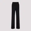Lemaire High-waisted Straight-leg Trousers With Double-button Closure In Black