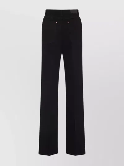 LEMAIRE HIGH WAISTED STRAIGHT PANTS WITH BACK POCKETS