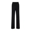 Lemaire High Waisted Straight Pants With Back Pockets In Black