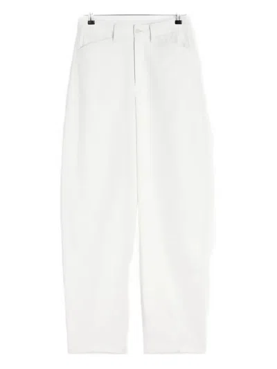 Lemaire High-waisted Trousers In White