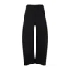 Lemaire High-waisted Wide-leg Black Trousers With Tailored Belt In Black