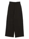 Lemaire Wool And Cotton-blend Wide-leg Pants In Black