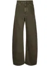 Lemaire High-waisted Wide-leg Trousers In Gray