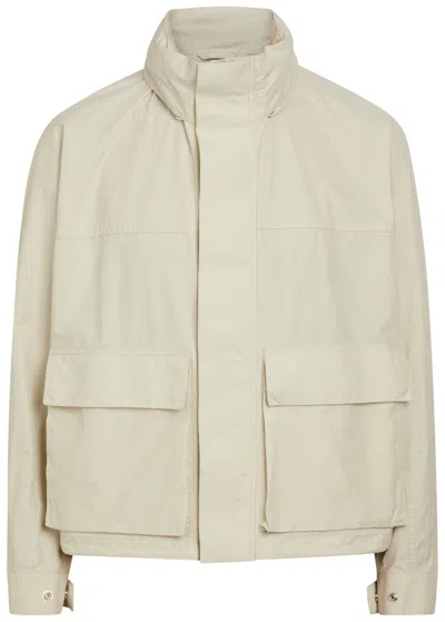 Lemaire High-neck Cotton Parka Jacket In White