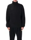 Lemaire Yak Alpaca High Neck Sweater In Black
