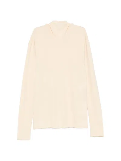 Lemaire High-neck T-shirt In Neutral
