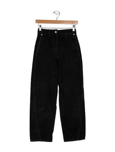 Pre-owned Lemaire High-rise Straight Leg Jeans In Black