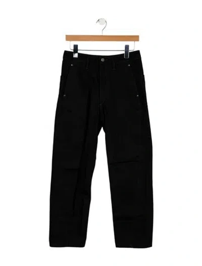 Pre-owned Lemaire High-rise Straight Leg Jeans In Black