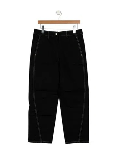 Pre-owned Lemaire High-rise Straight Leg Jeans In Black