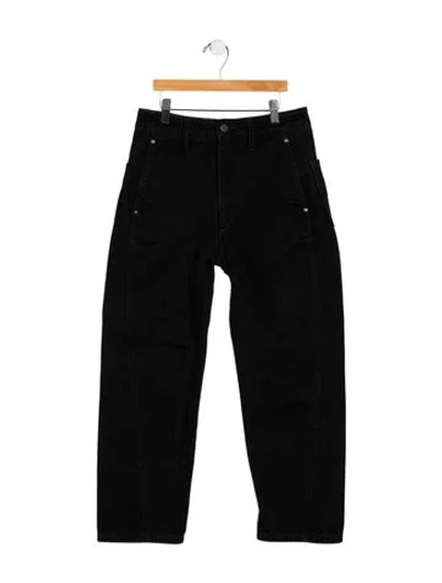 Pre-owned Lemaire High-rise Straight Leg Jeans In Black