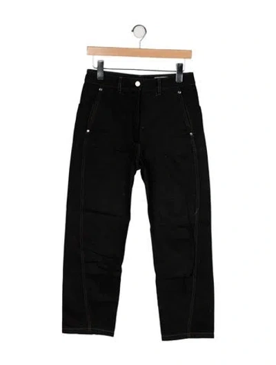 Pre-owned Lemaire High-rise Straight Leg Jeans In Black