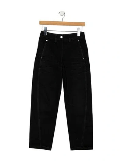 Pre-owned Lemaire High-rise Straight Leg Jeans In Black