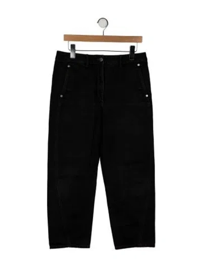 Pre-owned Lemaire High-rise Straight Leg Jeans In Black
