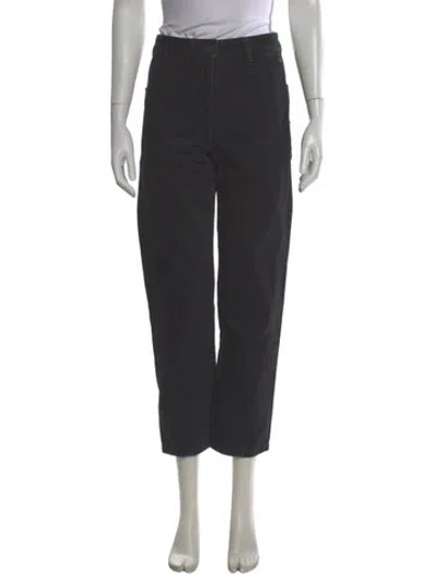 Pre-owned Lemaire High-rise Straight Leg Jeans In Black