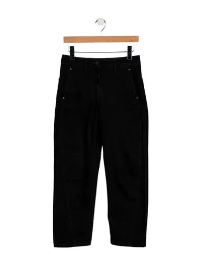 Pre-owned Lemaire High-rise Straight Leg Jeans In Black