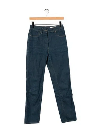 Pre-owned Lemaire High-rise Straight Leg Jeans In Blue