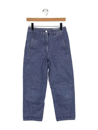 Pre-owned Lemaire High-rise Straight Leg Jeans In Blue