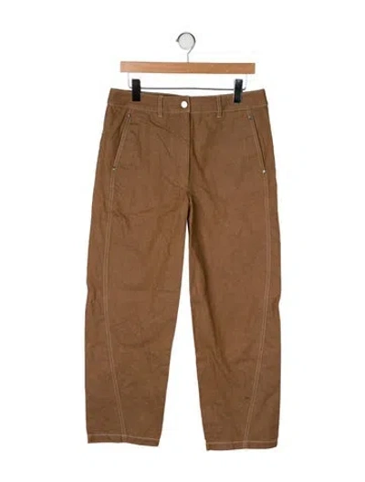 Pre-owned Lemaire High-rise Straight Leg Jeans In Brown