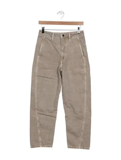 Pre-owned Lemaire High-rise Straight Leg Jeans In Gray