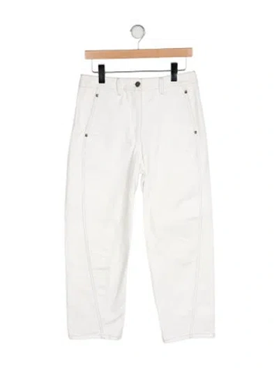 Pre-owned Lemaire High-rise Straight Leg Jeans In Neutral